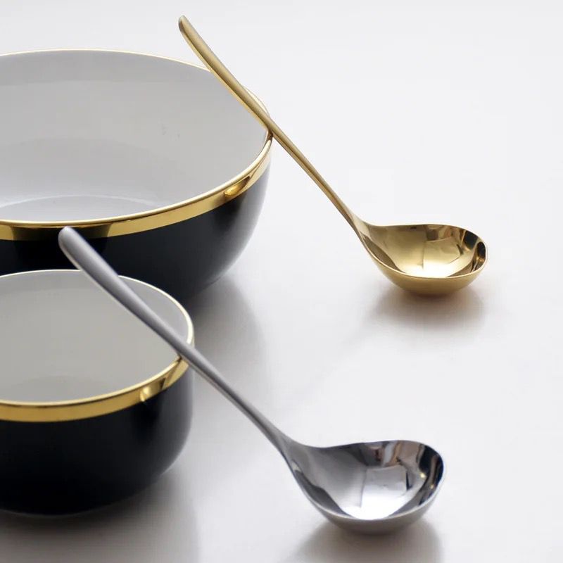 Ladle Serving Spoon | 8 inch | Gold | Silver | Stainless Steel - Image 2