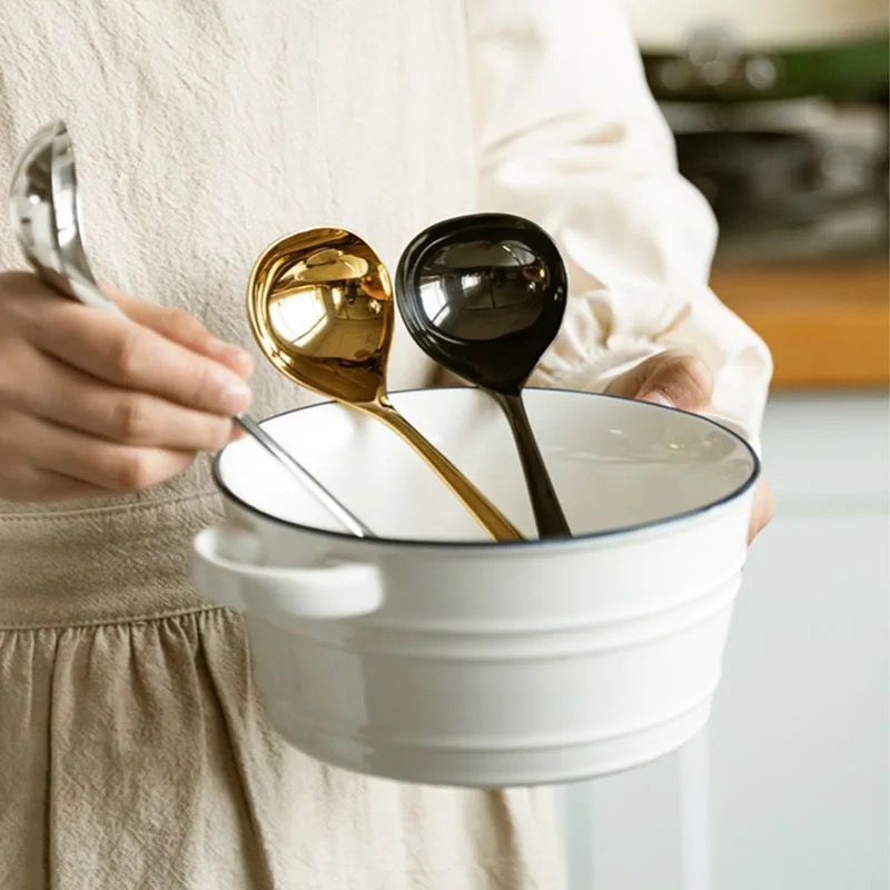 Ladle Serving Spoon | 8 inch | Gold | Silver | Stainless Steel - Image 3