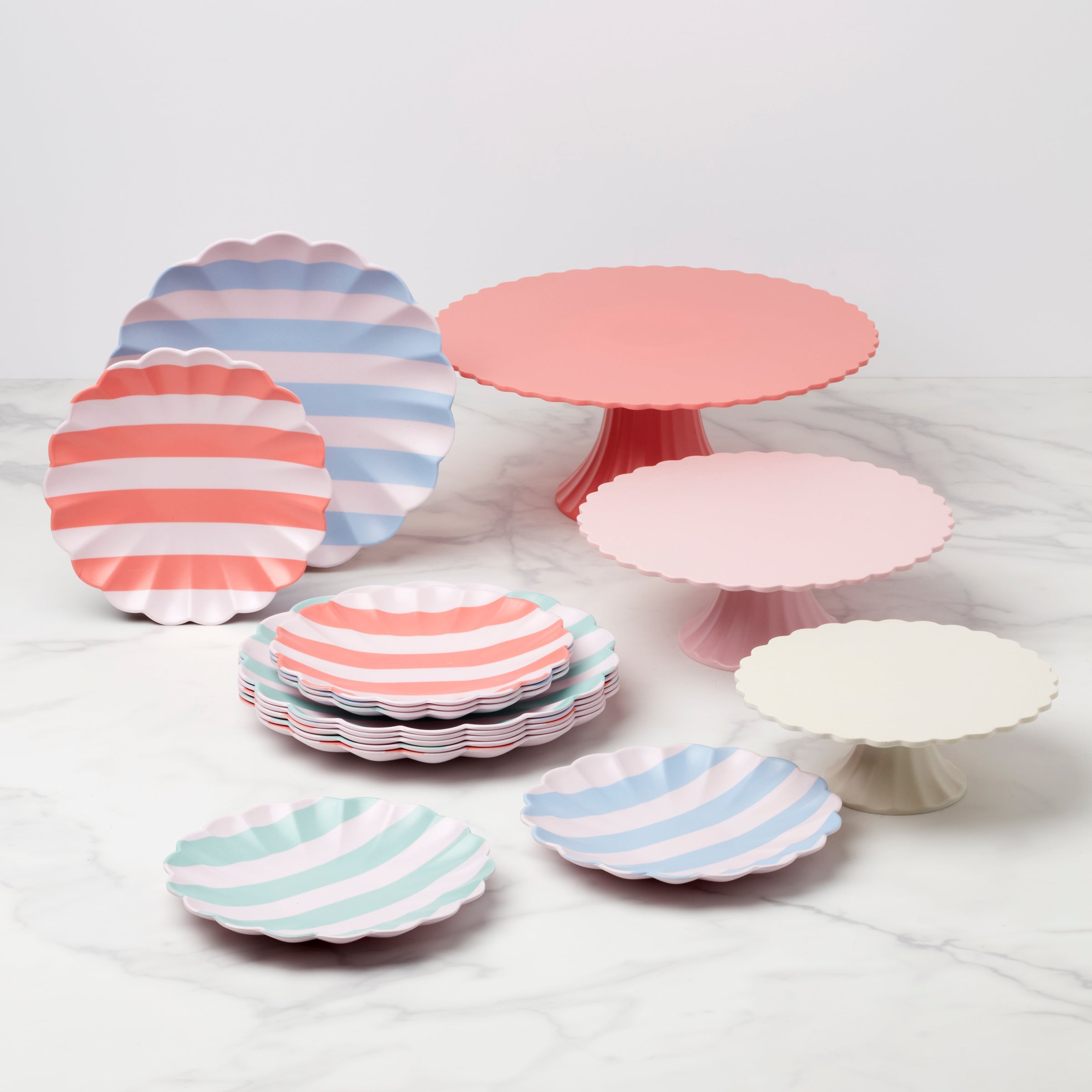 Gold Dot & Stripe Dessert Decorative Plates, Set of 4 - Image 9