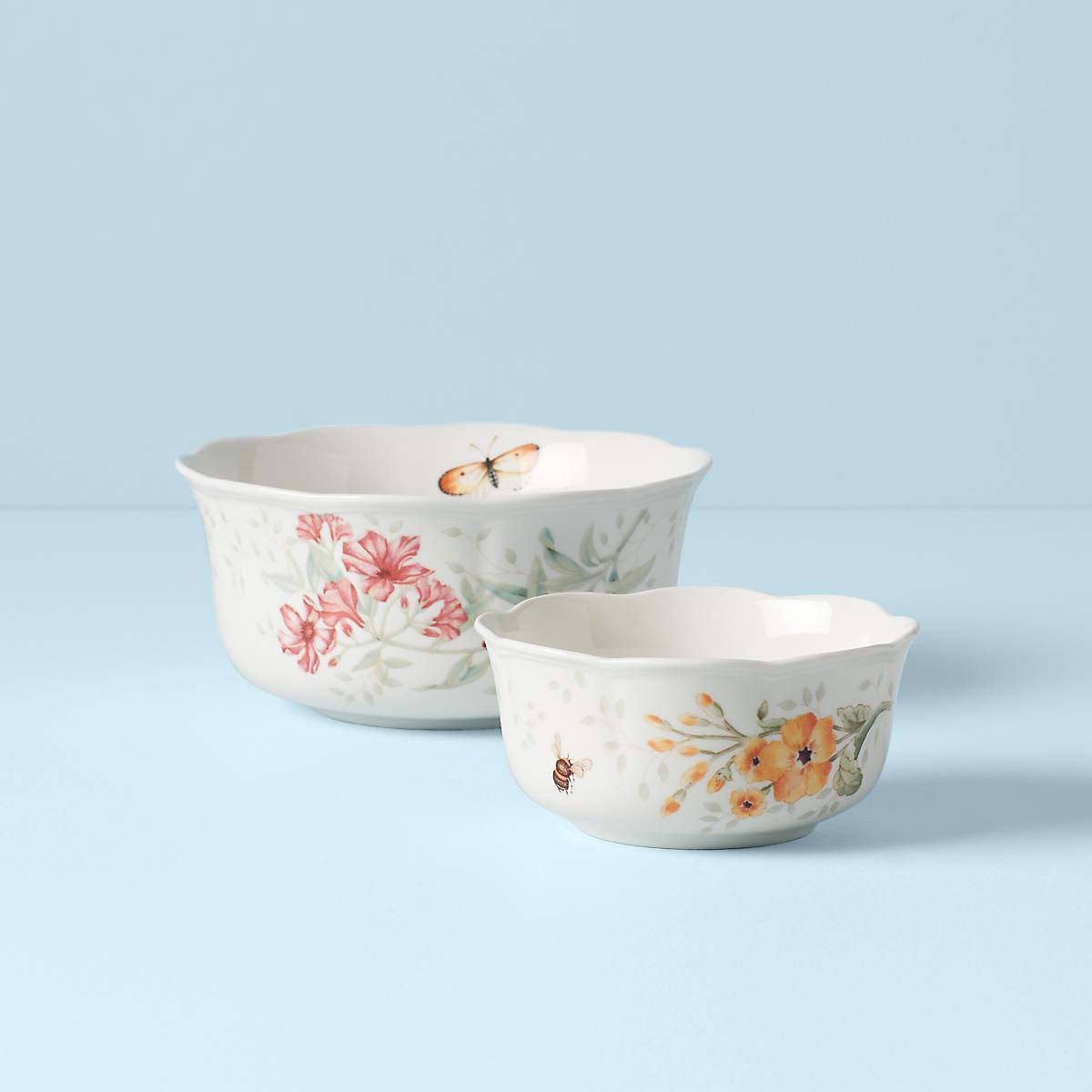 Garden Butterfly Nesting Bowls, 2-Piece Set