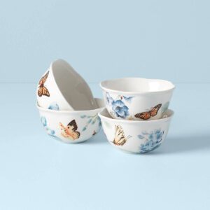Blue Floral Dessert Bowls, Set of 4