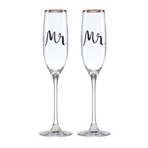 Engraved Champagne Flutes - Set of 2