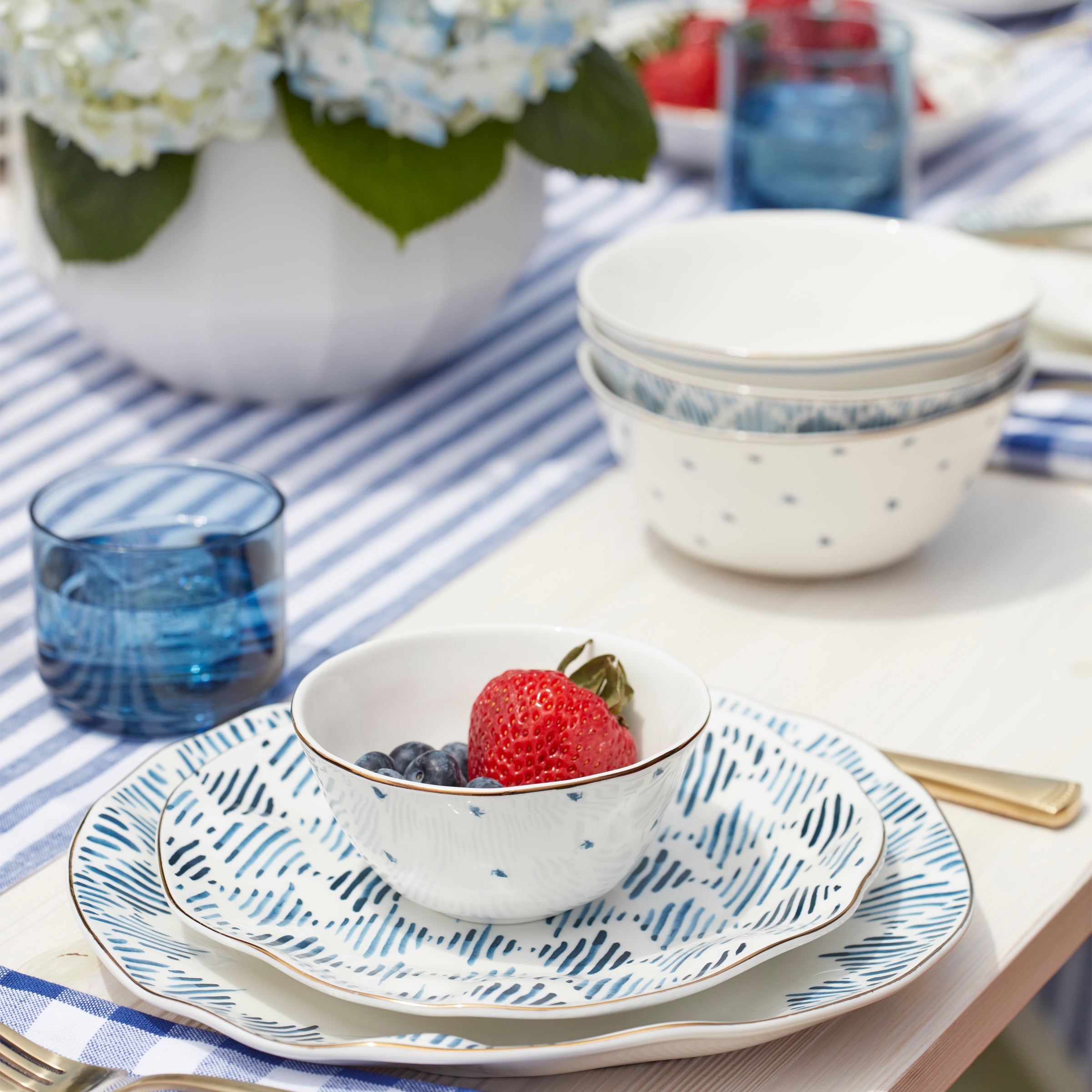 Assorted Porcelain Dessert Bowls, Set of 4 - Image 3