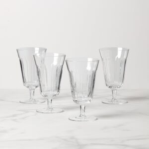Tall Stem Glass Goblets - Set of 4