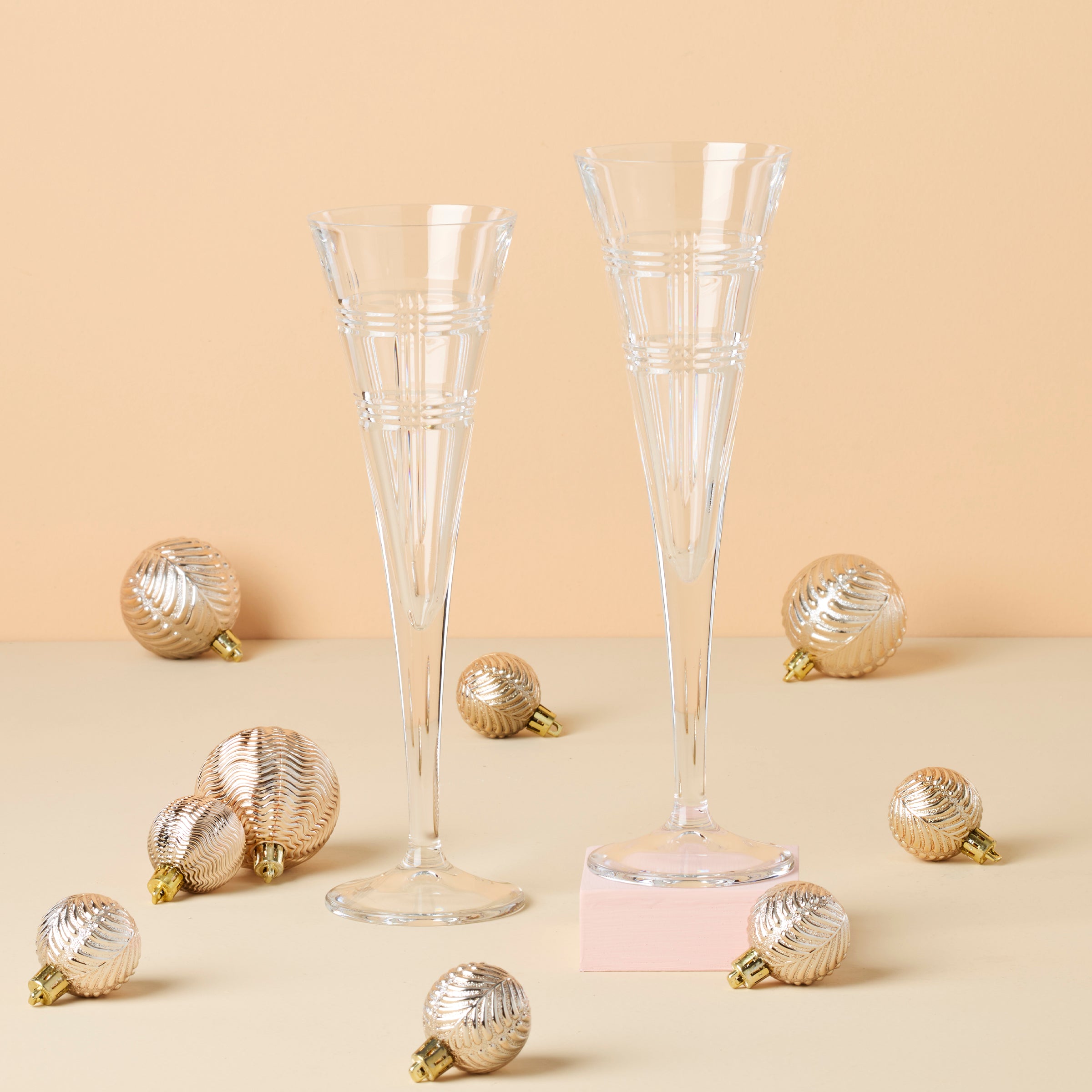 Modern Toasting Flutes - Set of 2 - Image 2