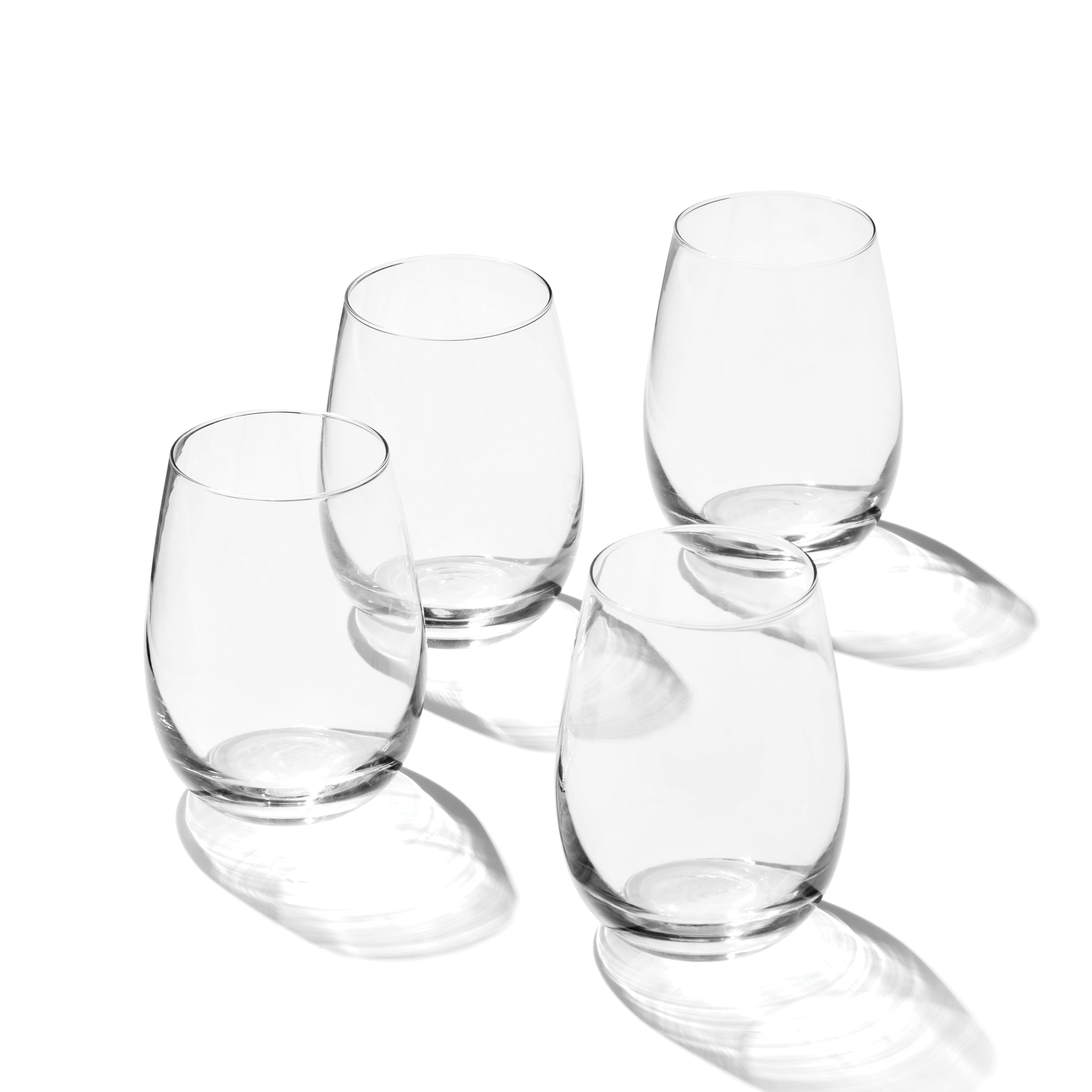 Classic Stemless Wine Glasses - Set of 4 - Image 2