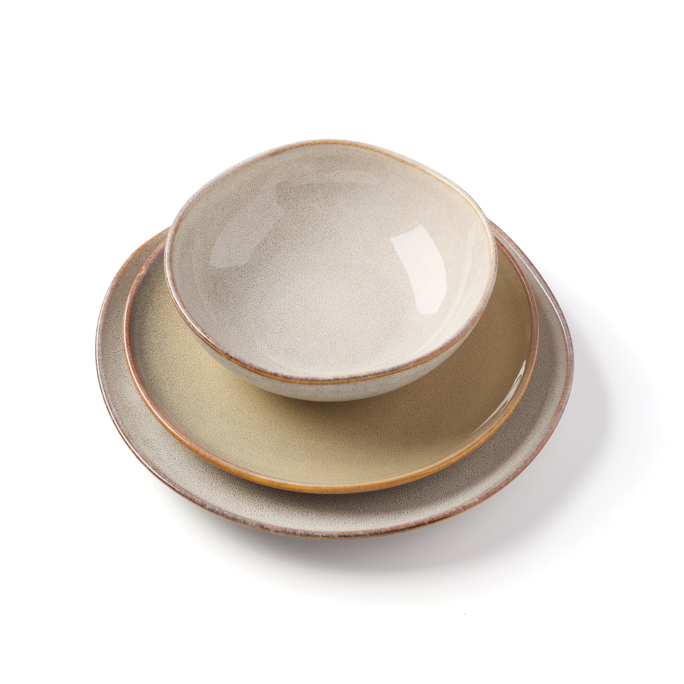 Cream Oatmeal Stoneware Dinnerware Set, 12-Piece - Image 7
