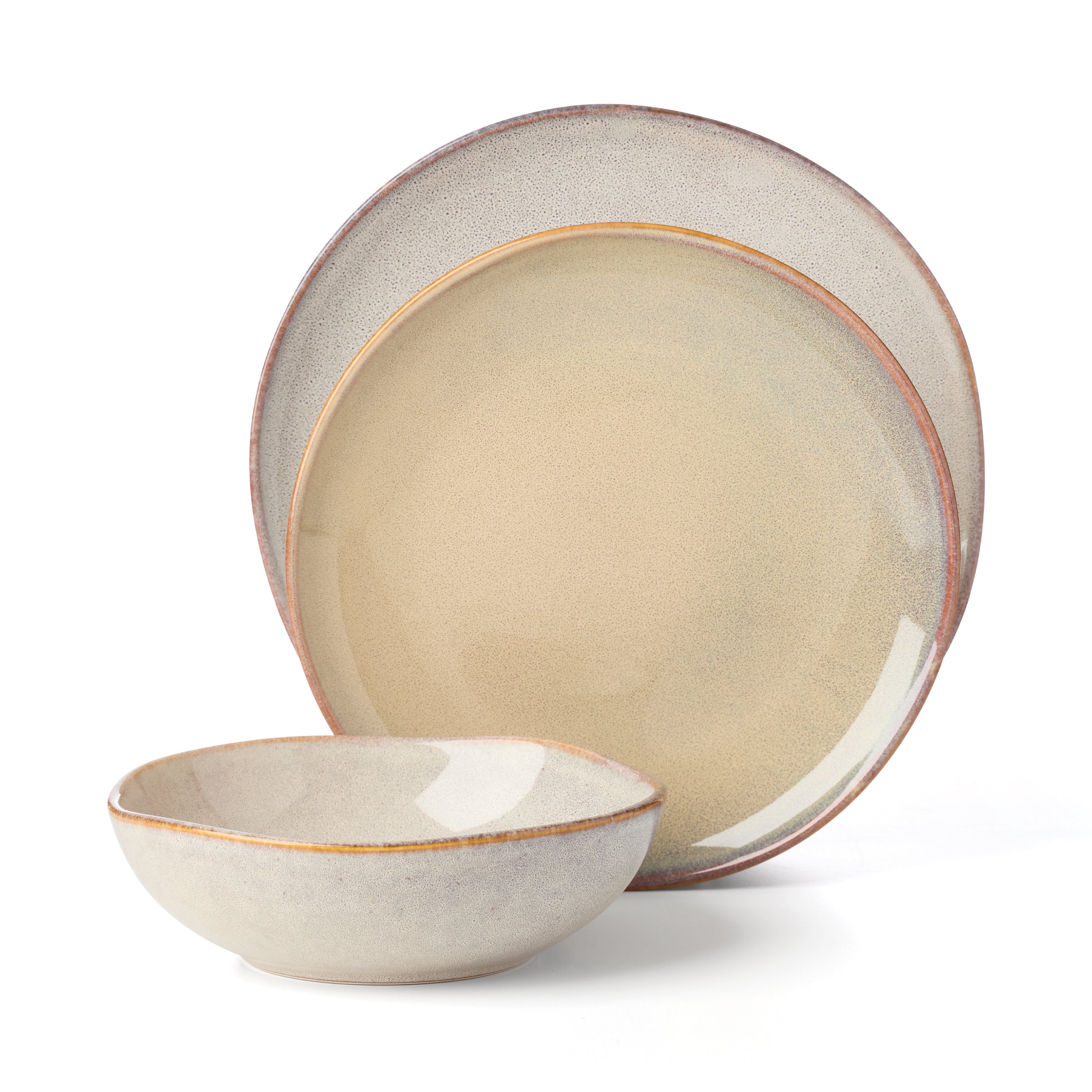 Cream Oatmeal Stoneware Dinnerware Set, 12-Piece - Image 6