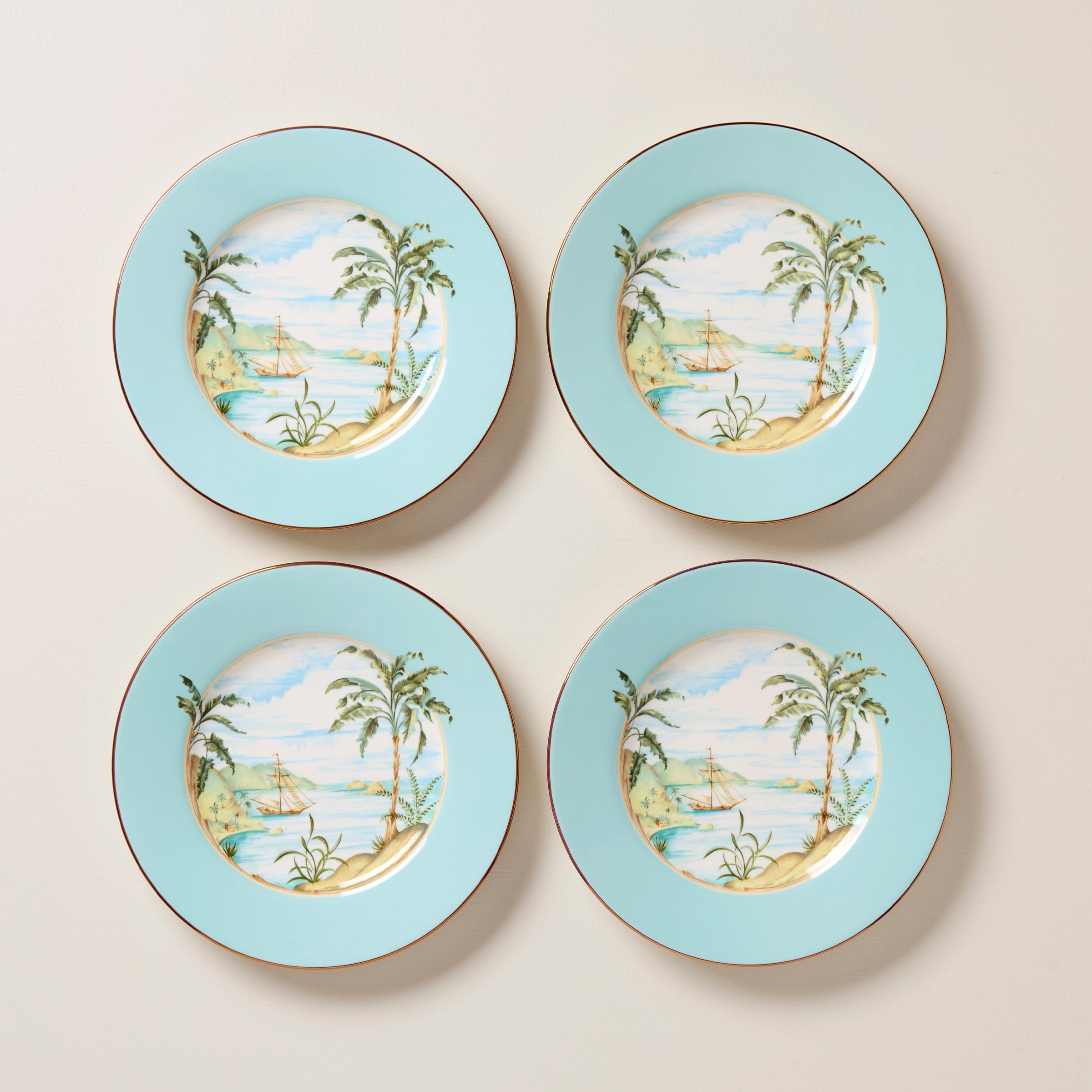 Textured Woven Accent Decorative Plates, Set of 4