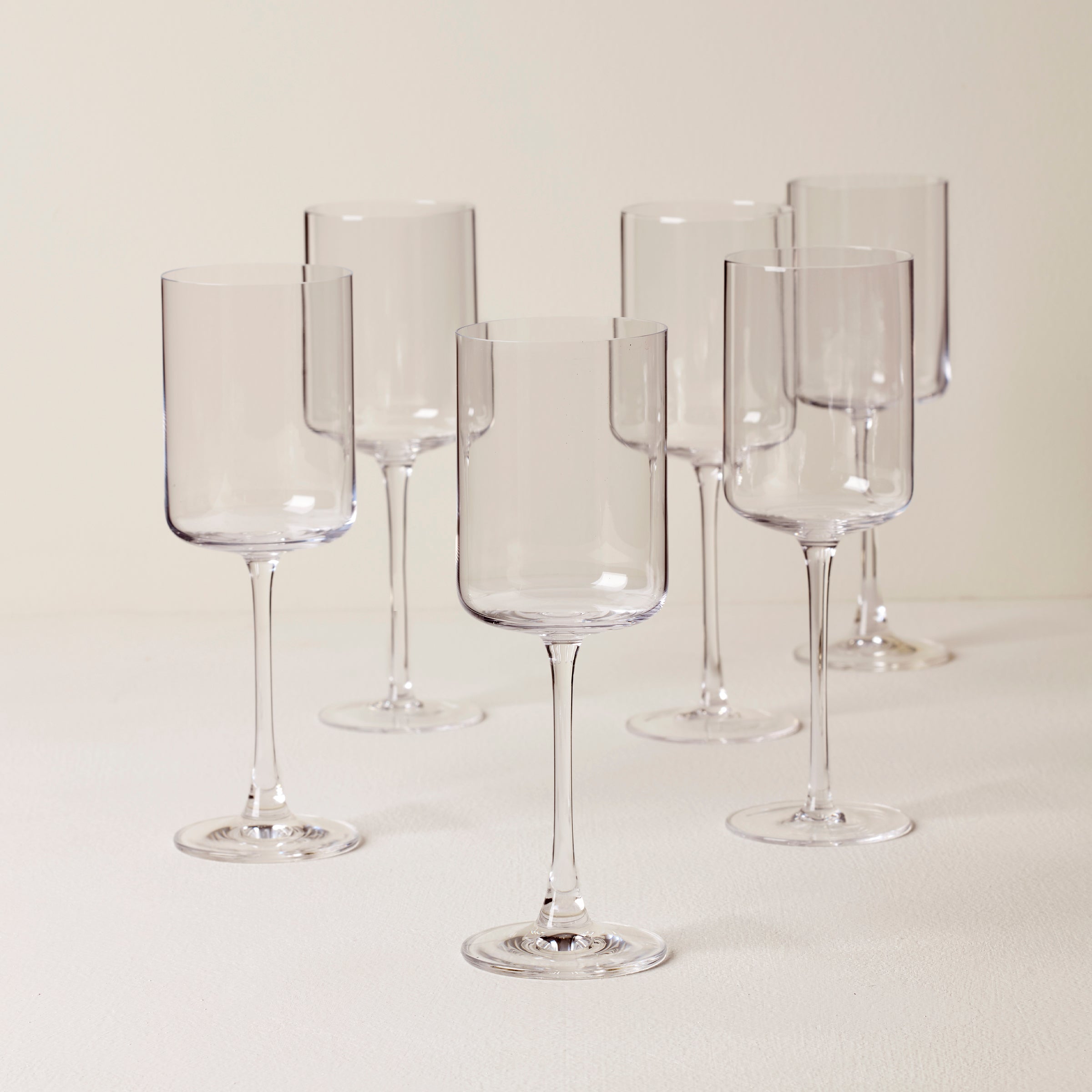 Straight Red Wine Glasses - Set of 6