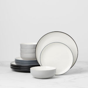 Pumice Ombre Porcelain Dinnerware Set, 12-Piece