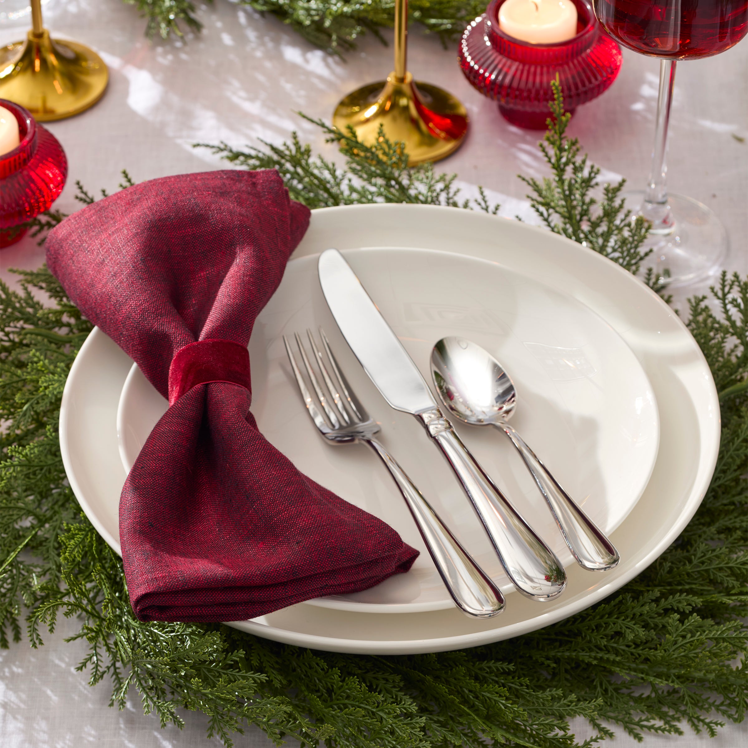 White Bone China Coupe Dinnerware Set, 16-Piece - Image 3