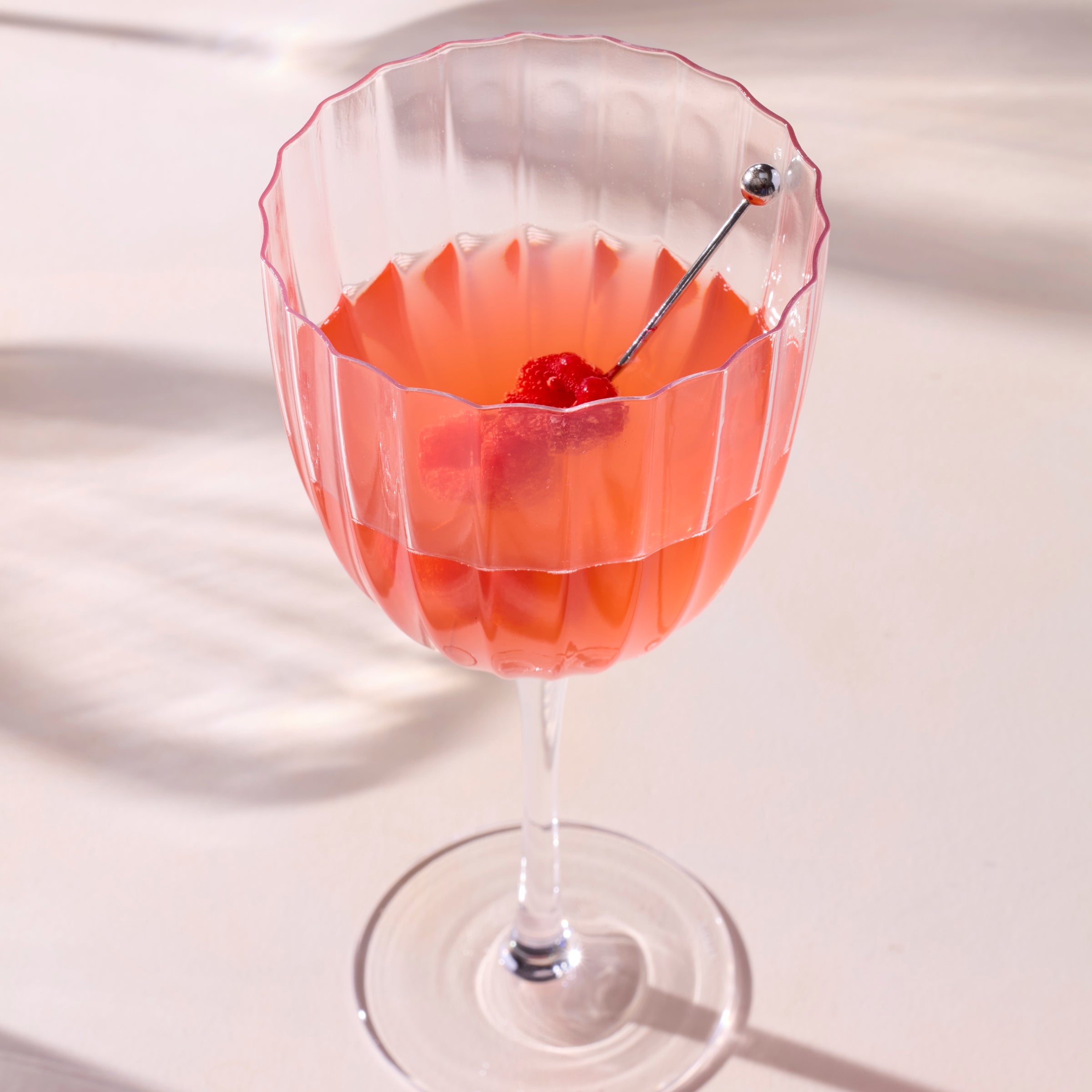 Scalloped All-Purpose Wine Glasses - Set of 4 - Image 3