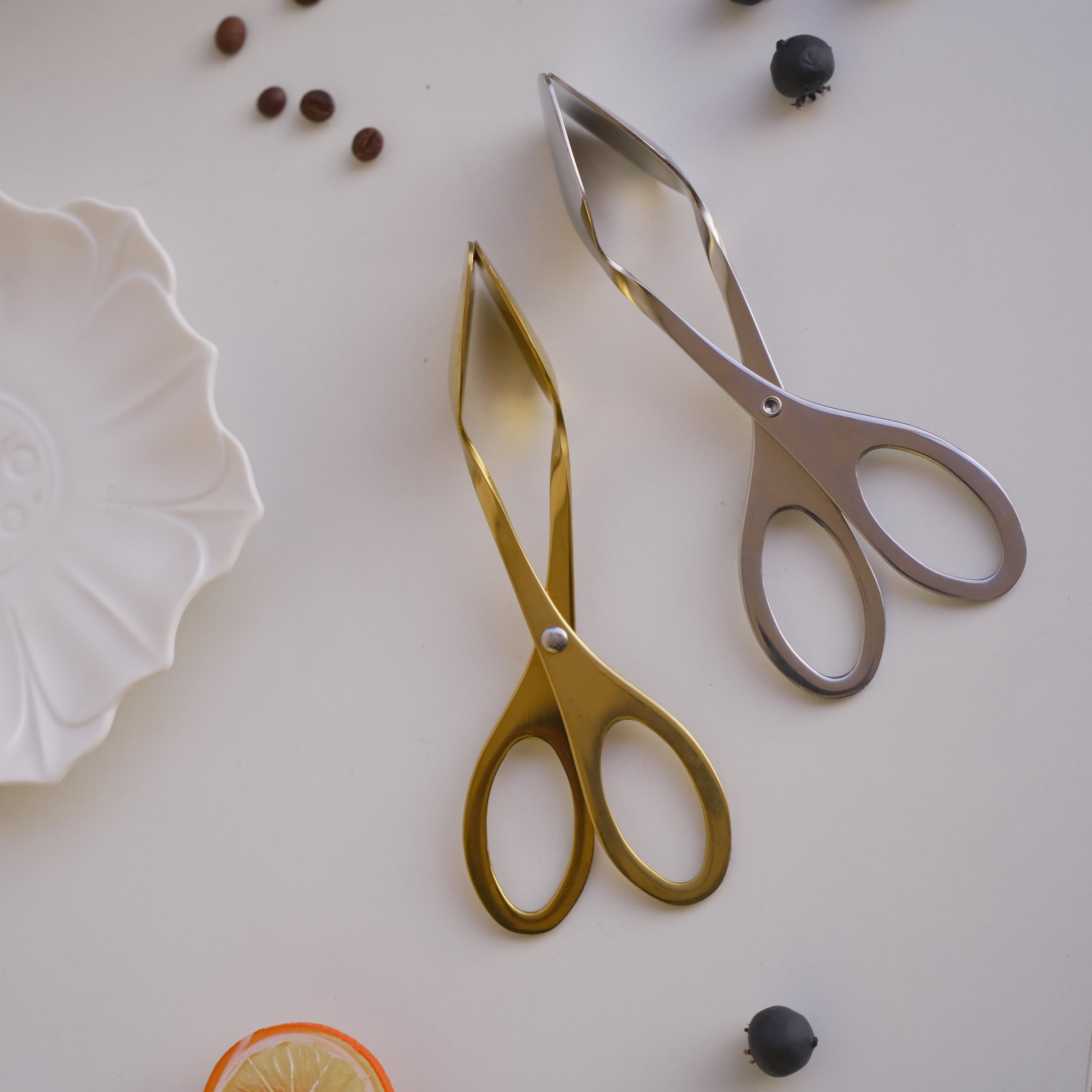 Small Clip Tong | Scissors shape | Gold Silver | Stainless Steel - Image 18
