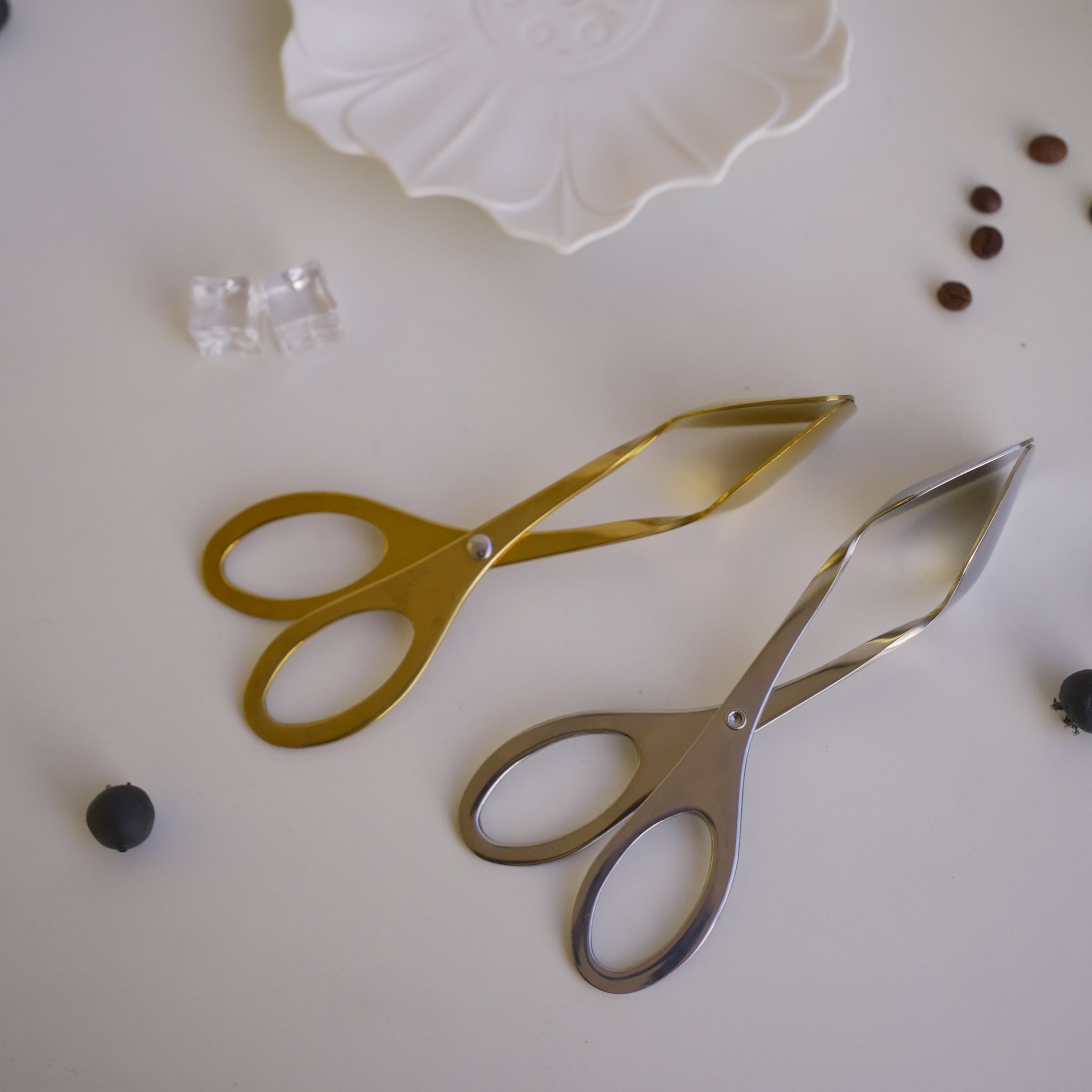 Small Clip Tong | Scissors shape | Gold Silver | Stainless Steel - Image 19