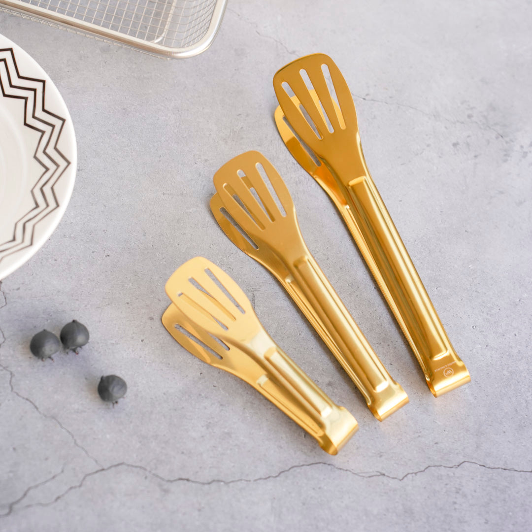 Classic Multipurpose Tong | 4 sizes | Gold & Silver | Stainless Steel - Image 2
