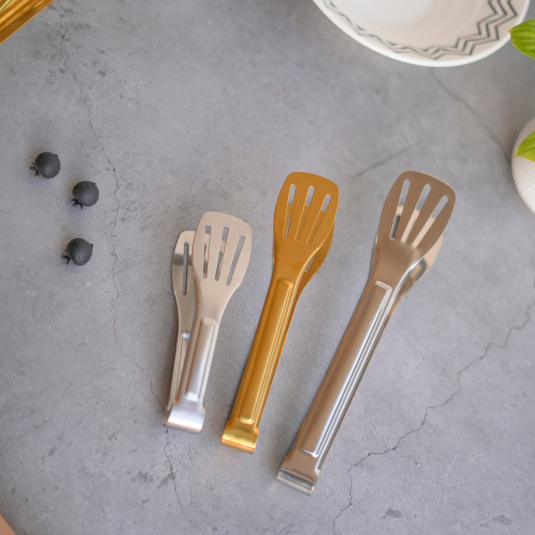 Classic Multipurpose Tong | 4 sizes | Gold & Silver | Stainless Steel - Image 5