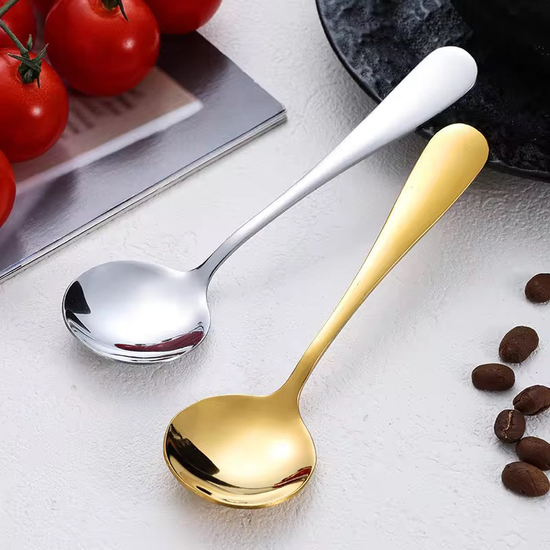 Soup Spoons - Silver & Gold - Set of 4 - Image 3