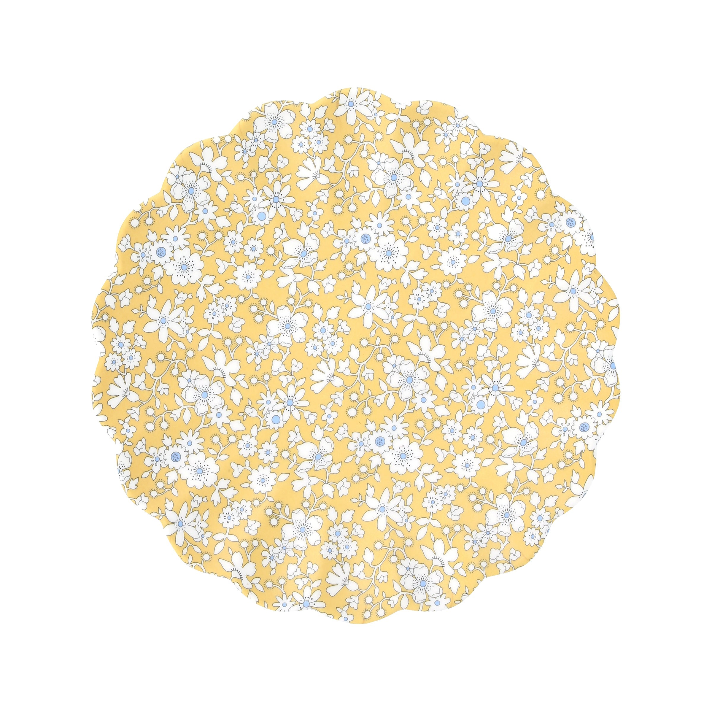 Scalloped Floral Melamine Party Decorative Plates, Set of 4 - Image 3