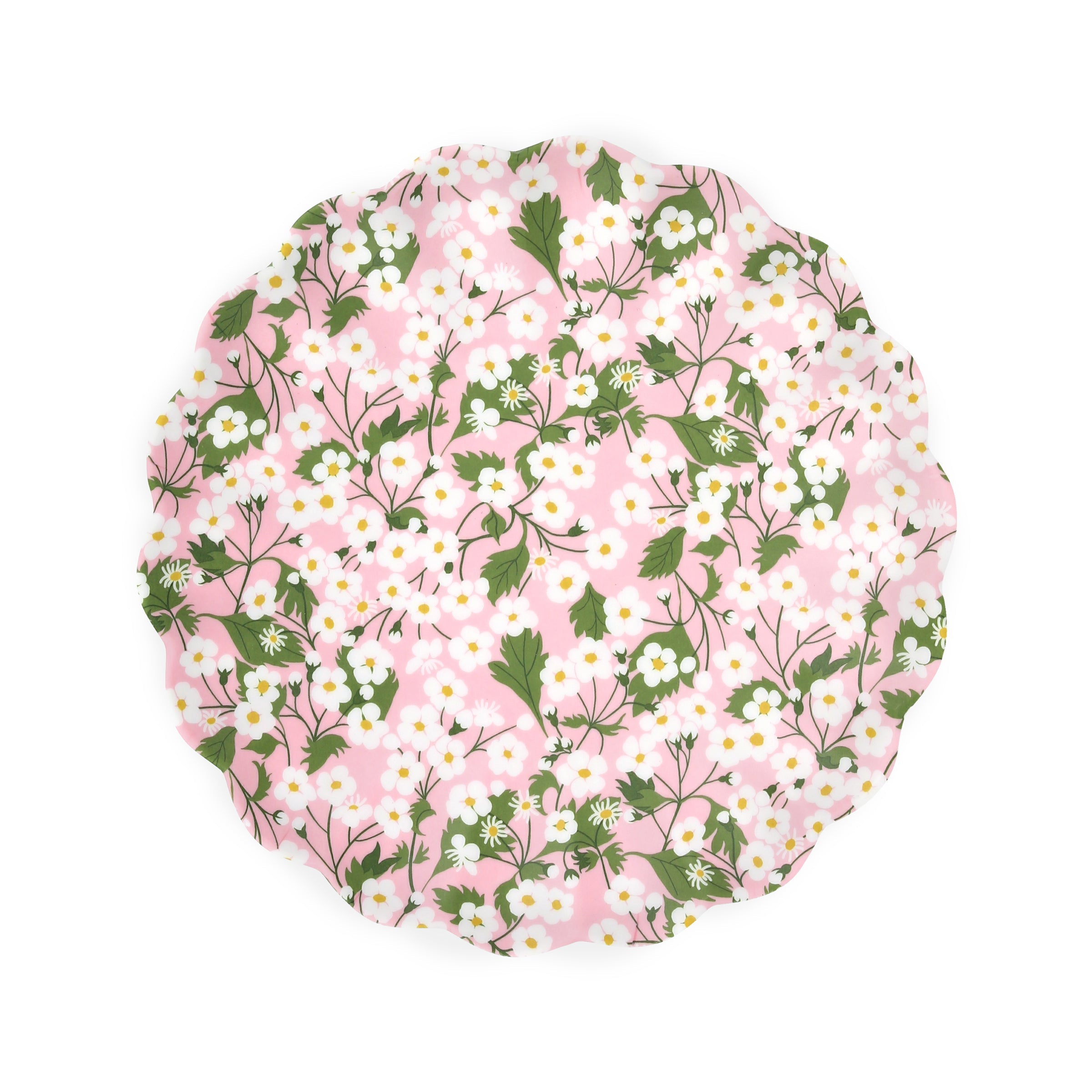 Scalloped Floral Melamine Party Decorative Plates, Set of 4 - Image 2