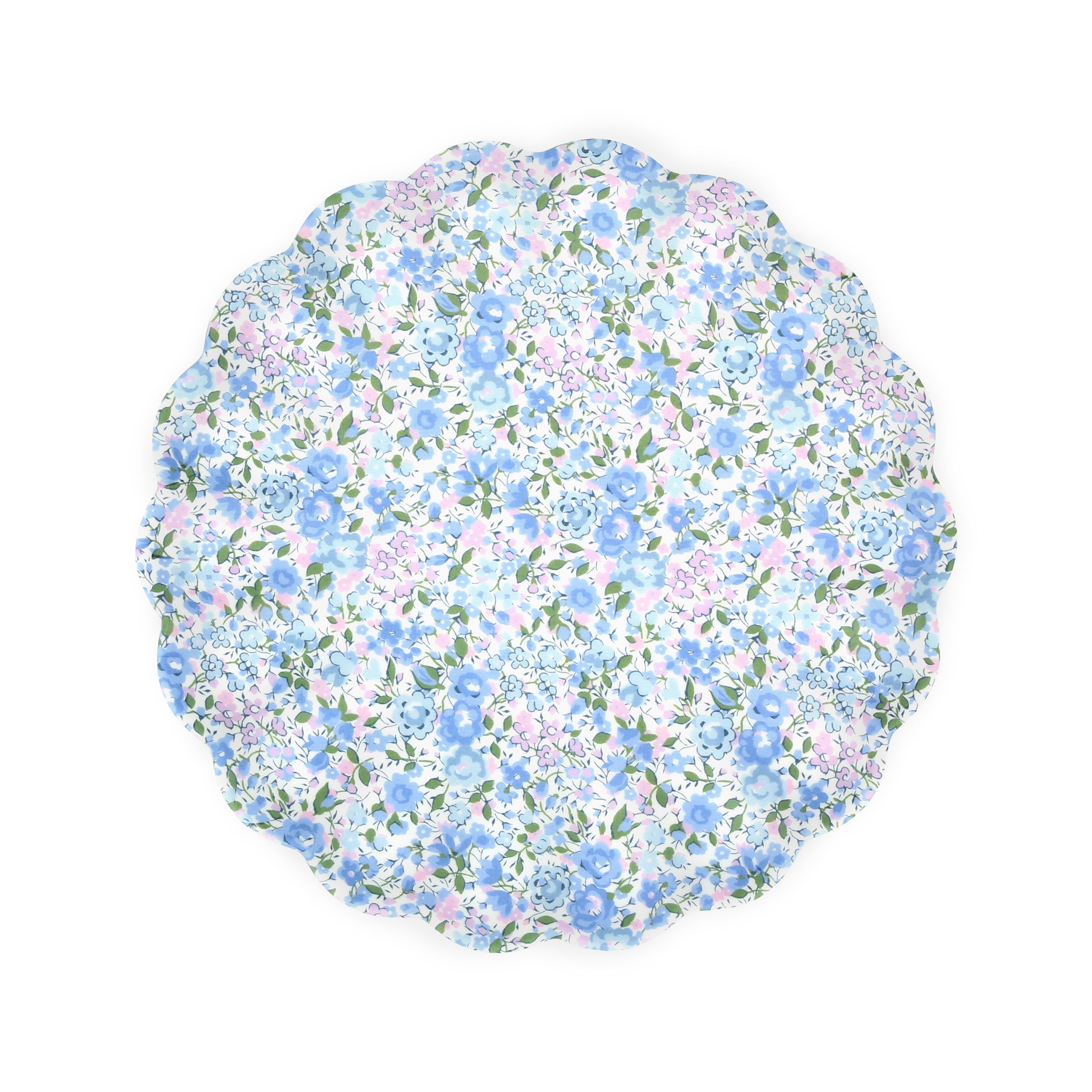 Scalloped Floral Melamine Party Decorative Plates, Set of 4 - Image 5
