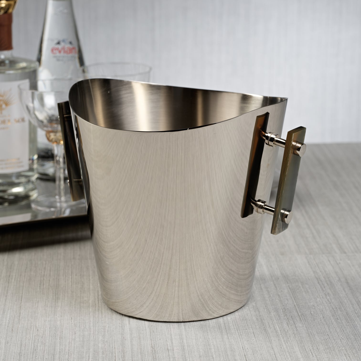 Small Wine Cooler Ice Bucket with Horn Handles
