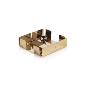Textured Gold Napkin Holder with Sphere Weight