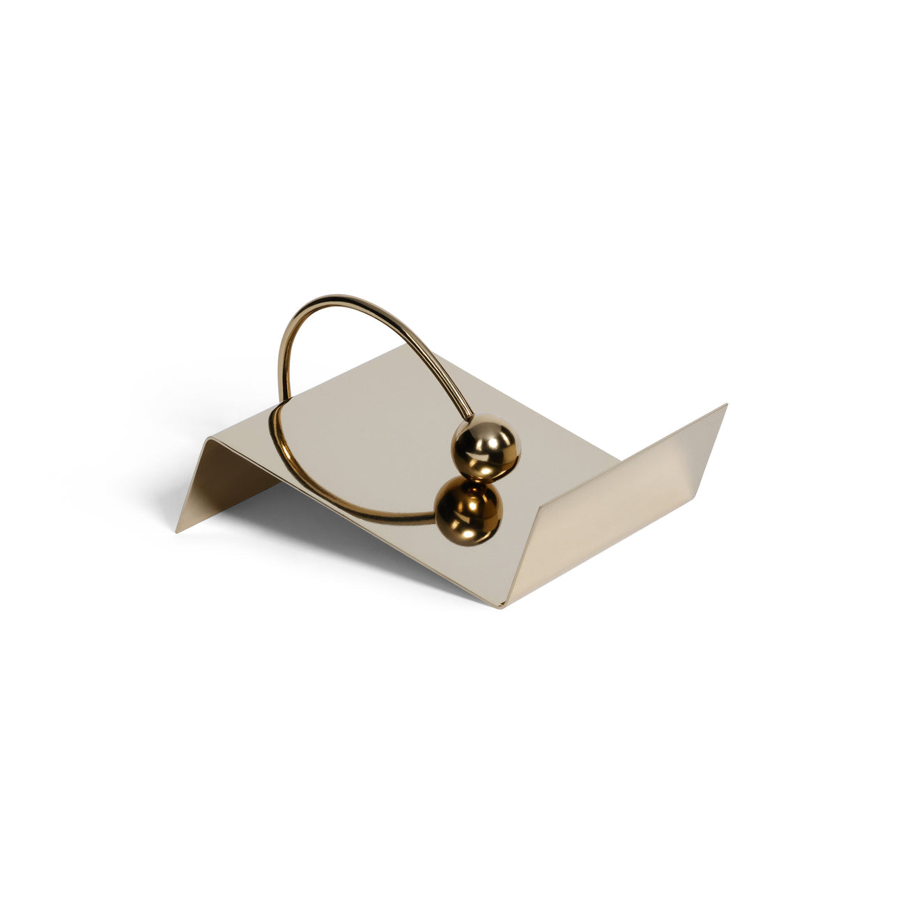Polished Gold Cocktail Napkin Holder - Image 2