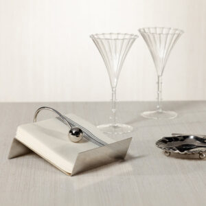 Polished Nickel Cocktail Napkin Holder