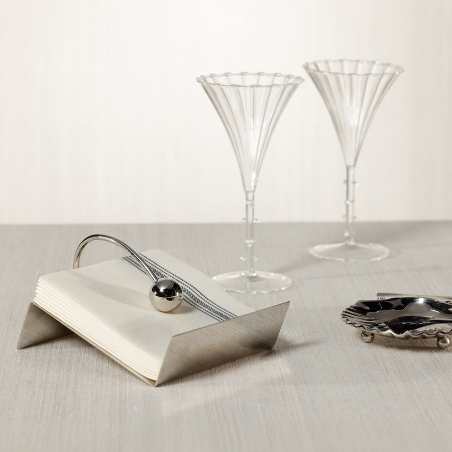 Polished Nickel Cocktail Napkin Holder
