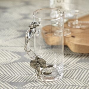 Orchid Accent Glass Pitcher