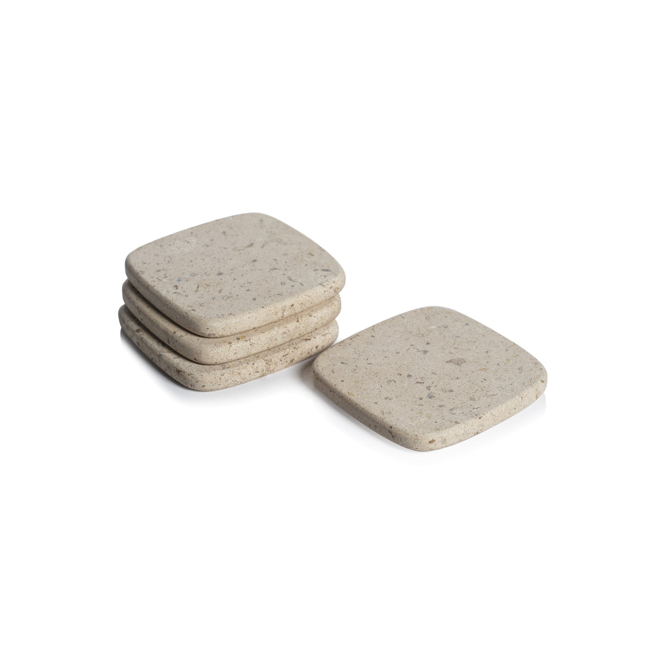 Travertine Stone Drink Coasters - Set of 4 - Image 3